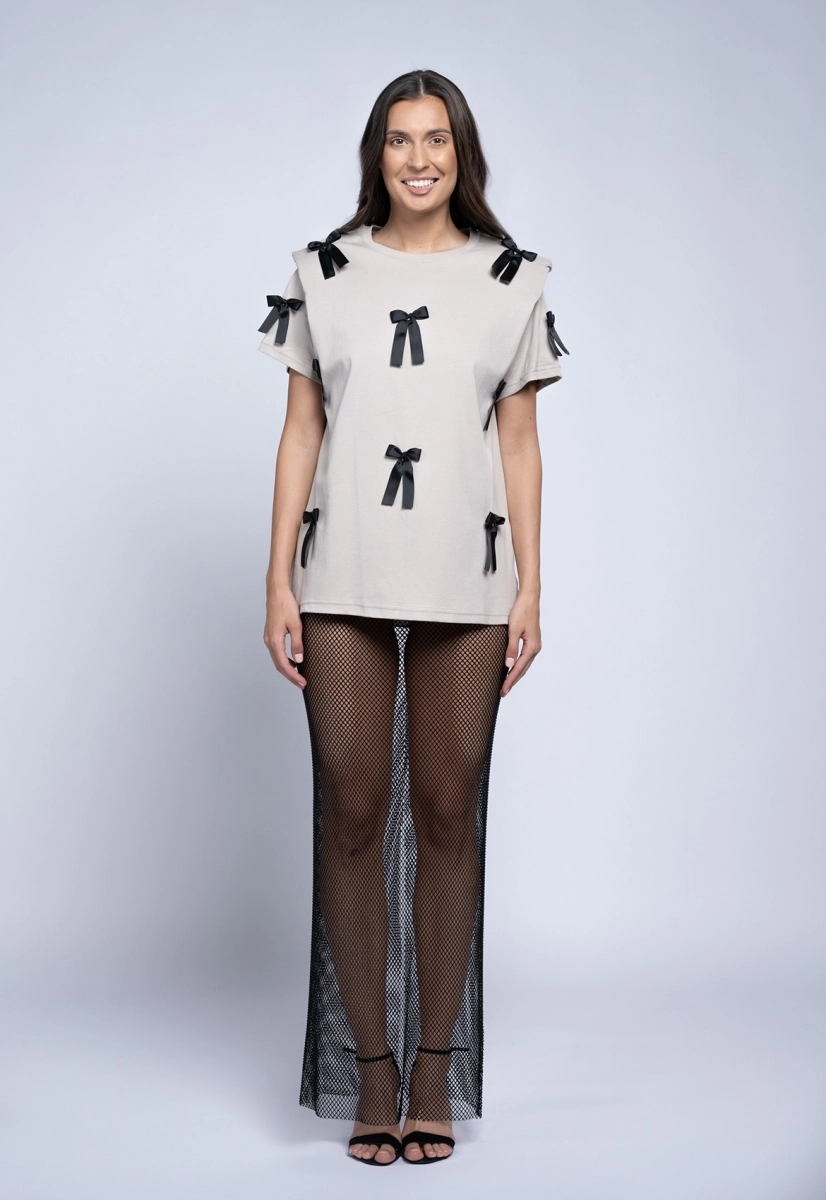 TRICOU BABY BOW SOFT GREY 2